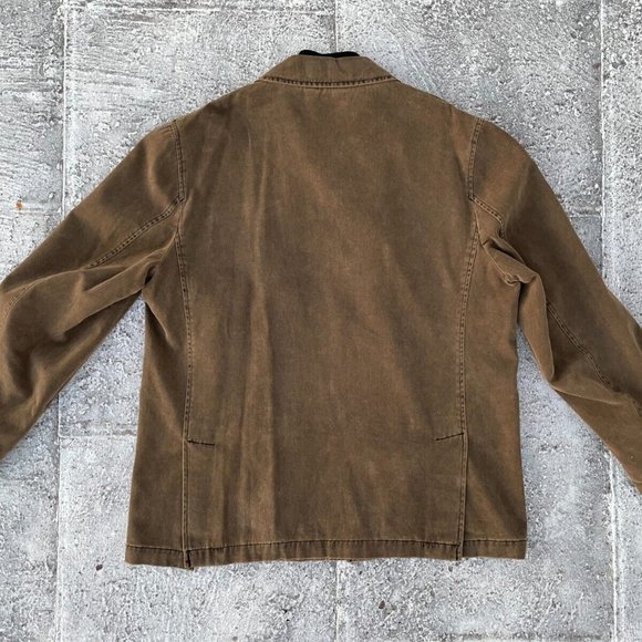 Aigner Men Jacket Brown Cotton Winter Coat Style in Italy Front Zipper Size 56 - Picture 3 of 11